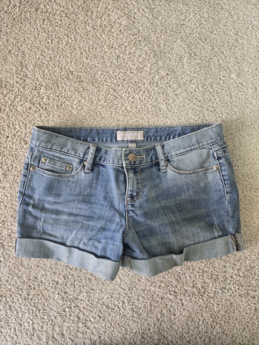 Banana Republic Light Blue Rolled Hem Denim Shorts Size 2/26
